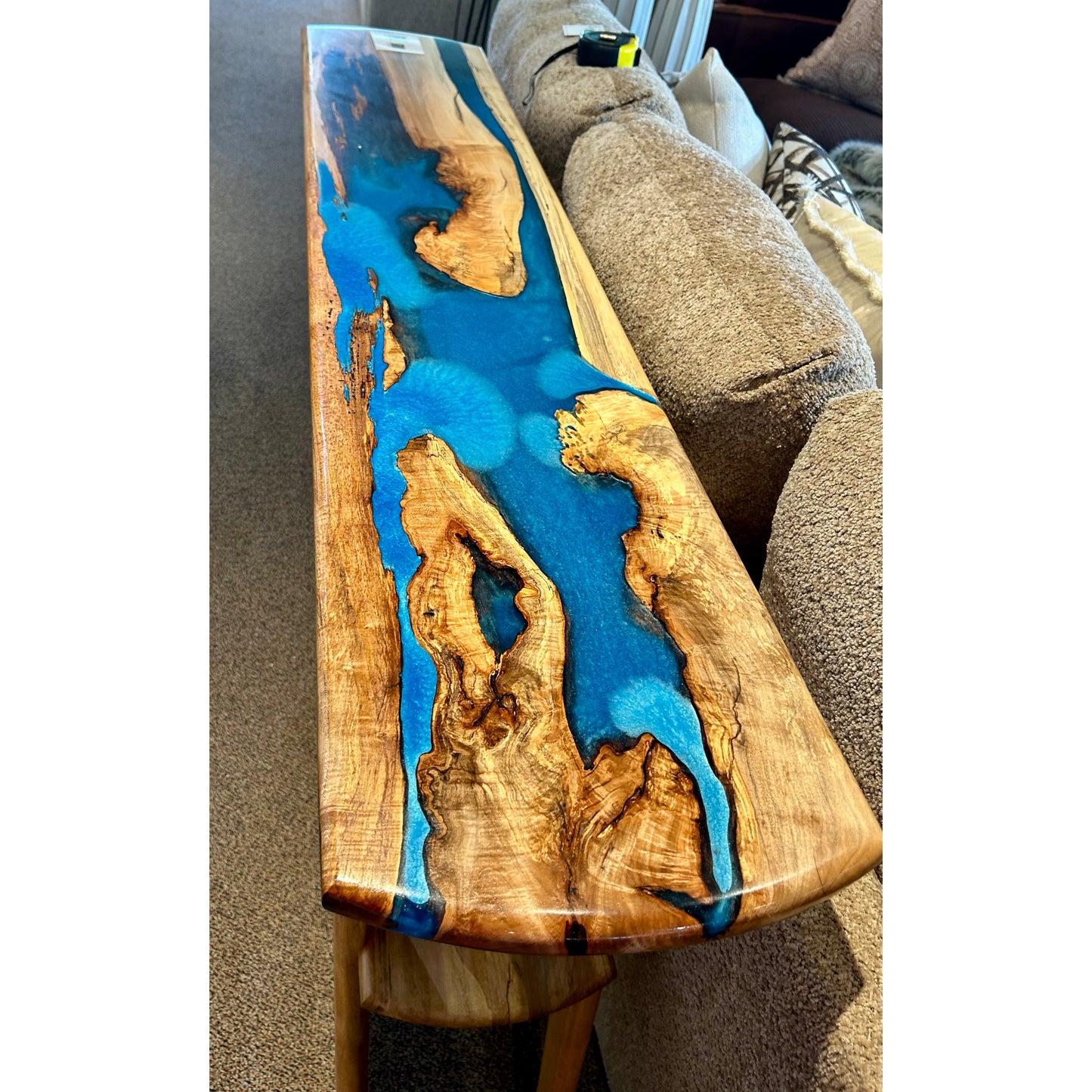 Hand Crafted Wood and Epoxy Table