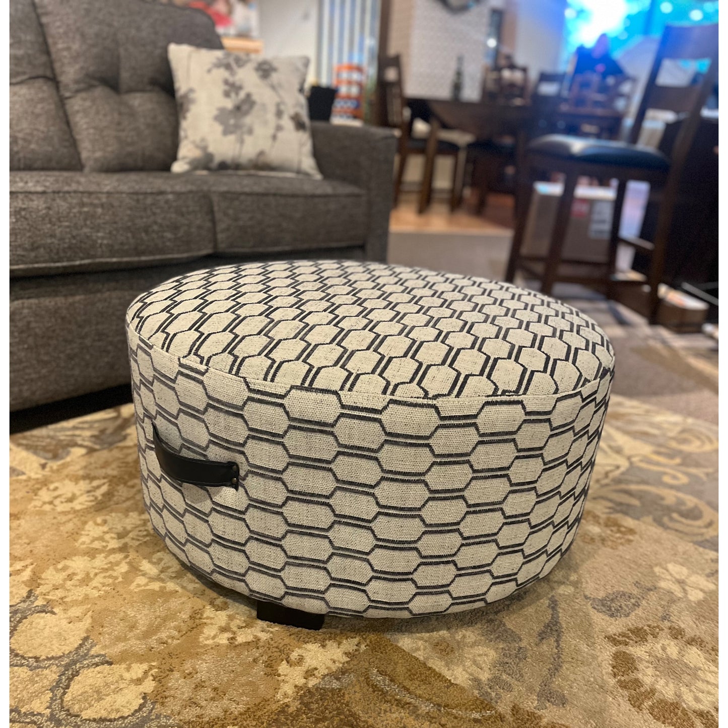 Baxter Geometric Ottoman