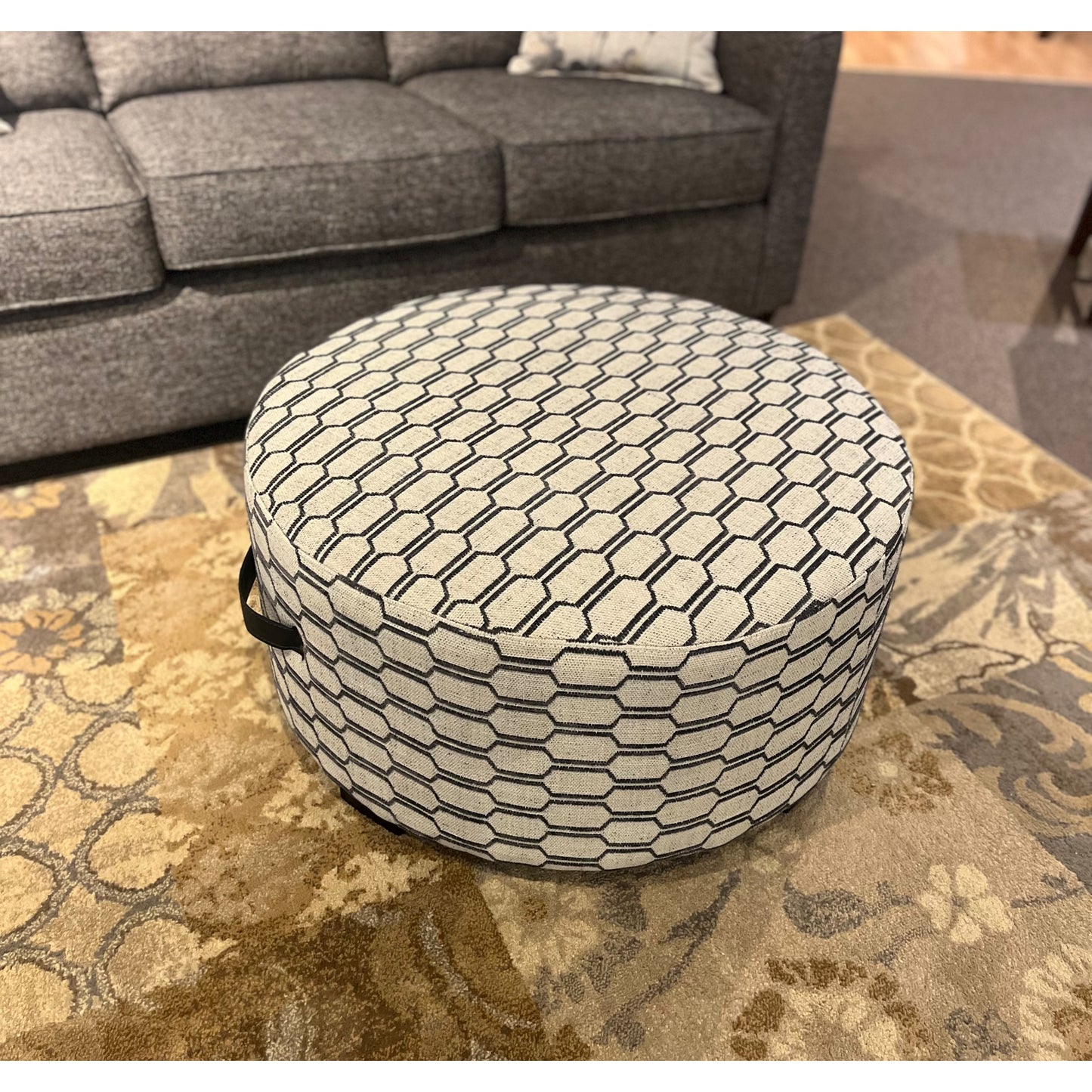 Baxter Geometric Ottoman