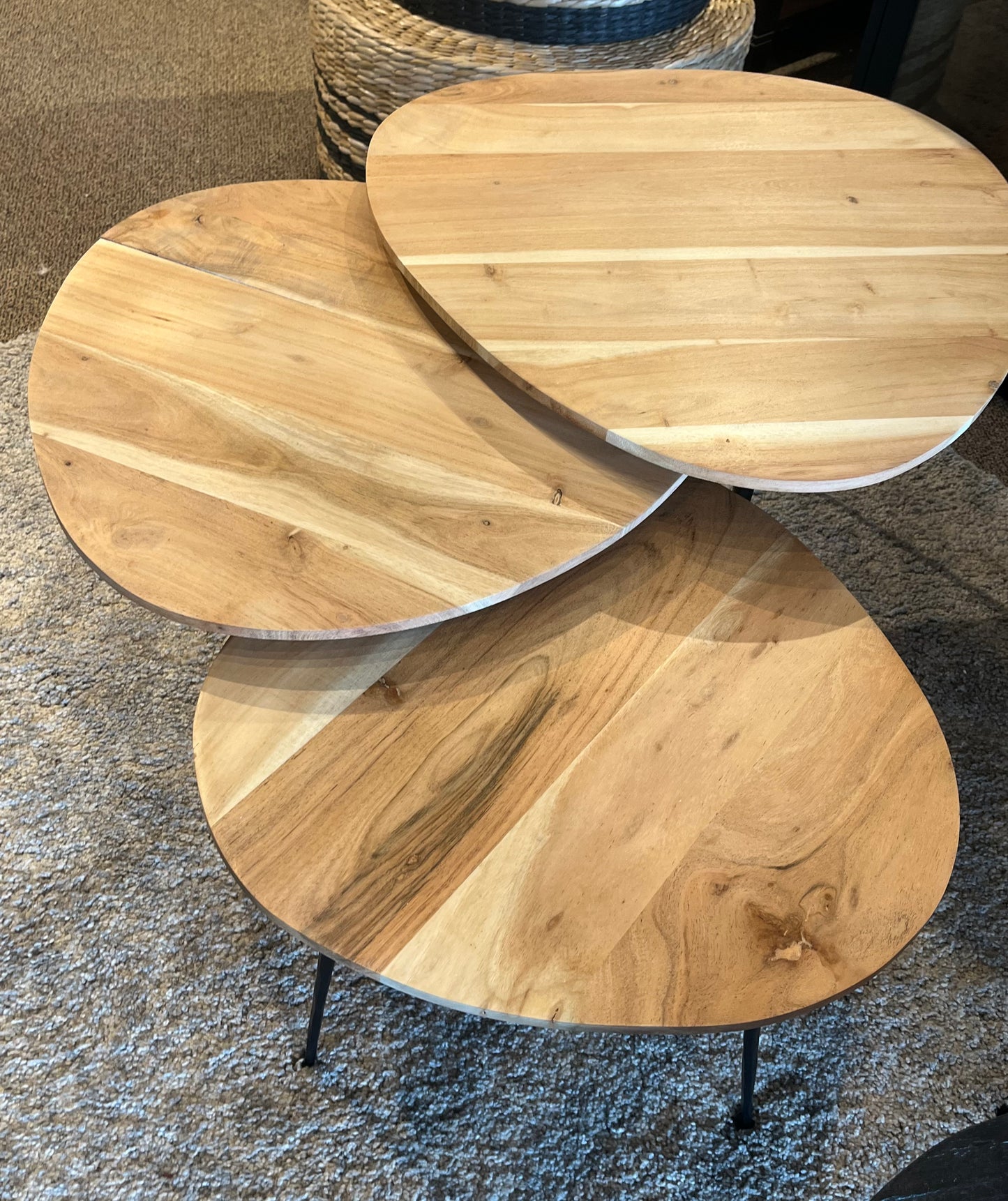 Nesting Tables Natural Finish