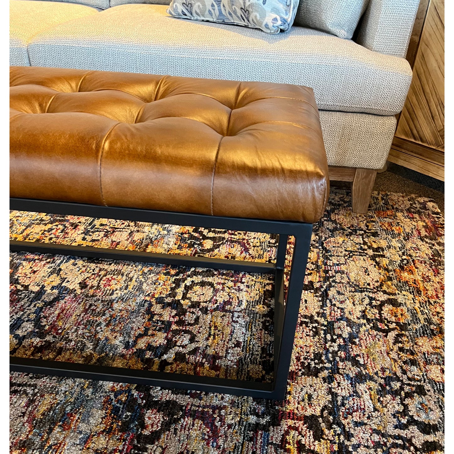 Leather Rectangular Ottoman