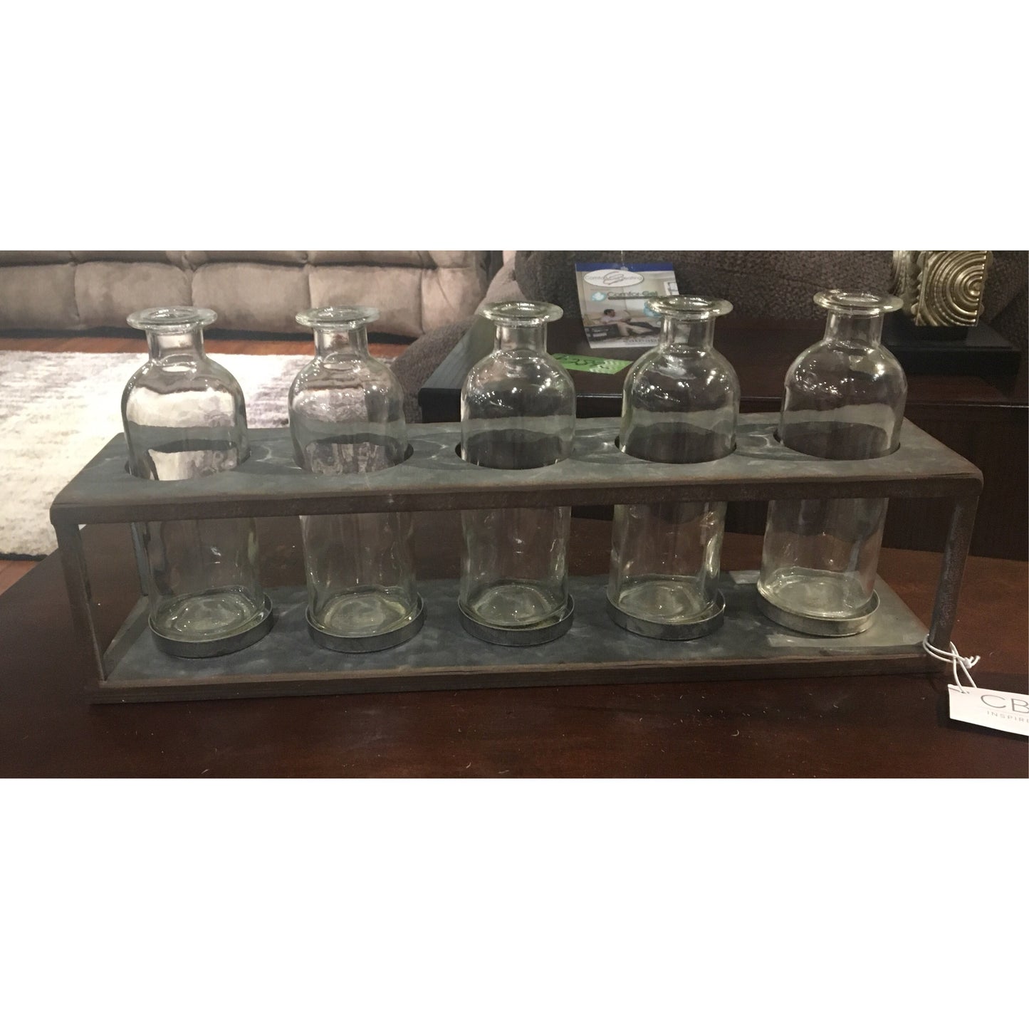 Tray & 5 Vases