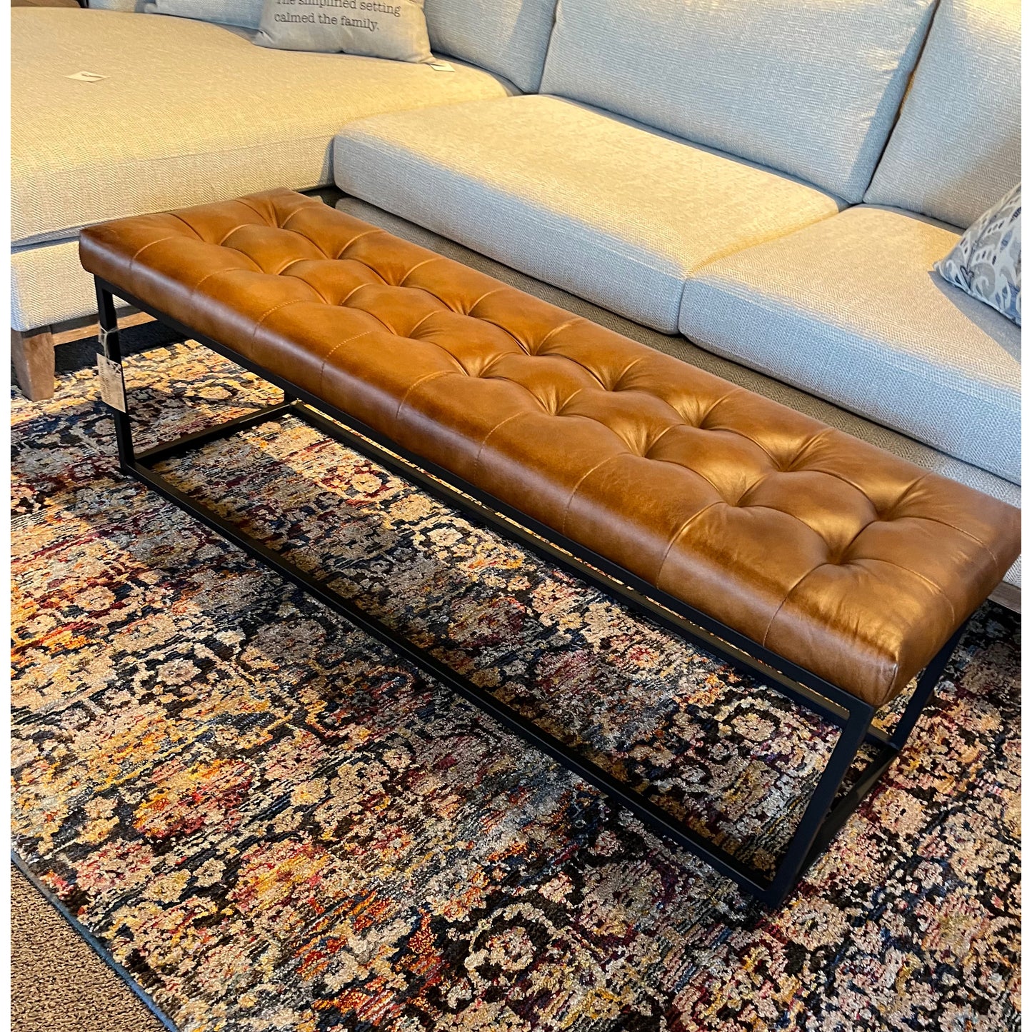Leather Rectangular Ottoman
