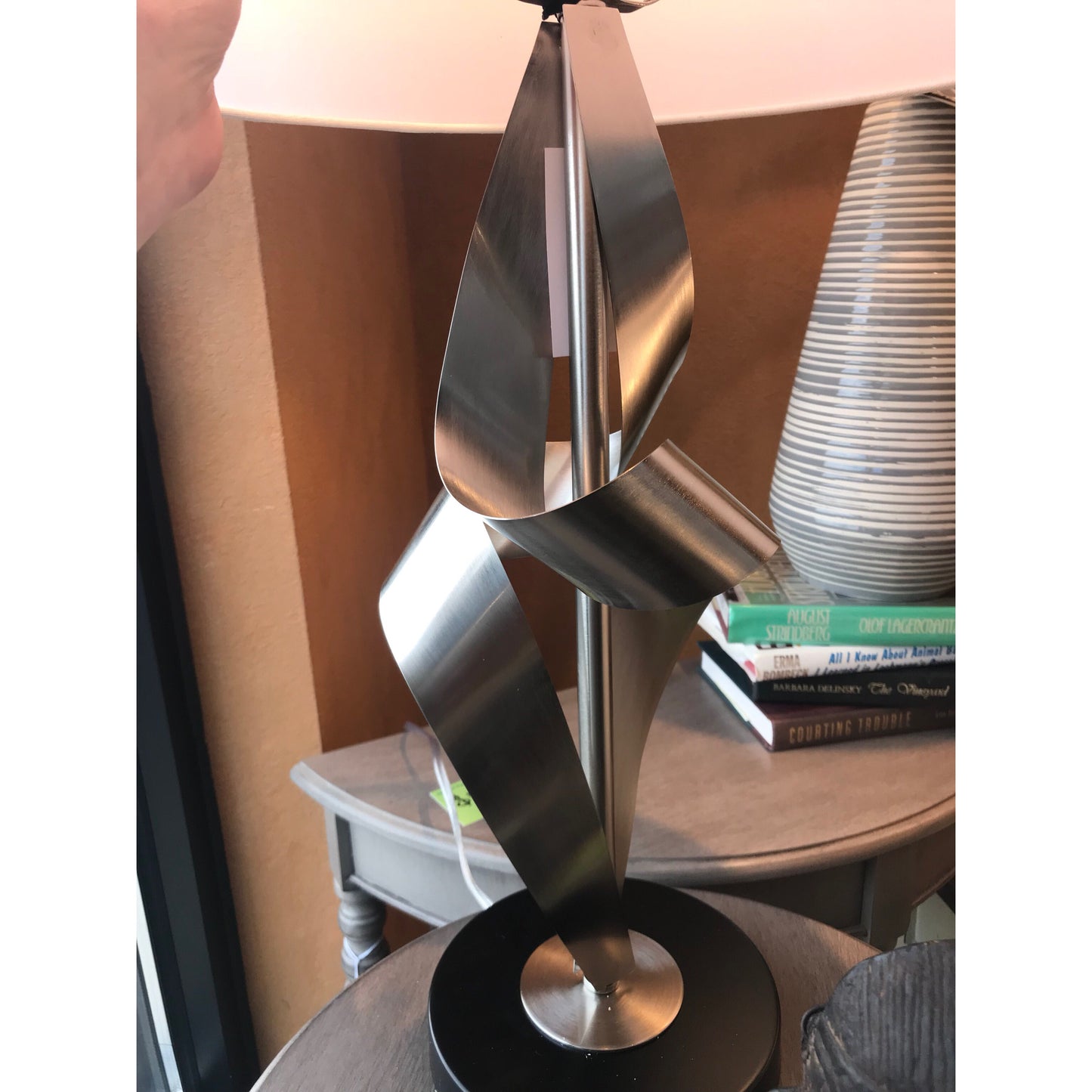 Brushed Nickel Ribbon Lamp