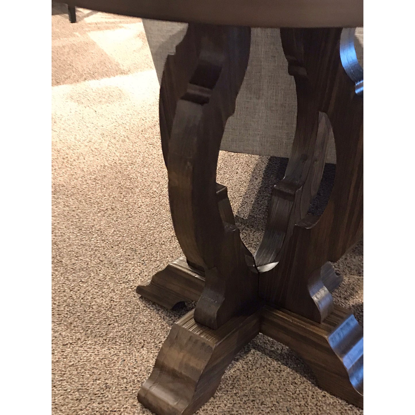 Round Plank Top Accent Table