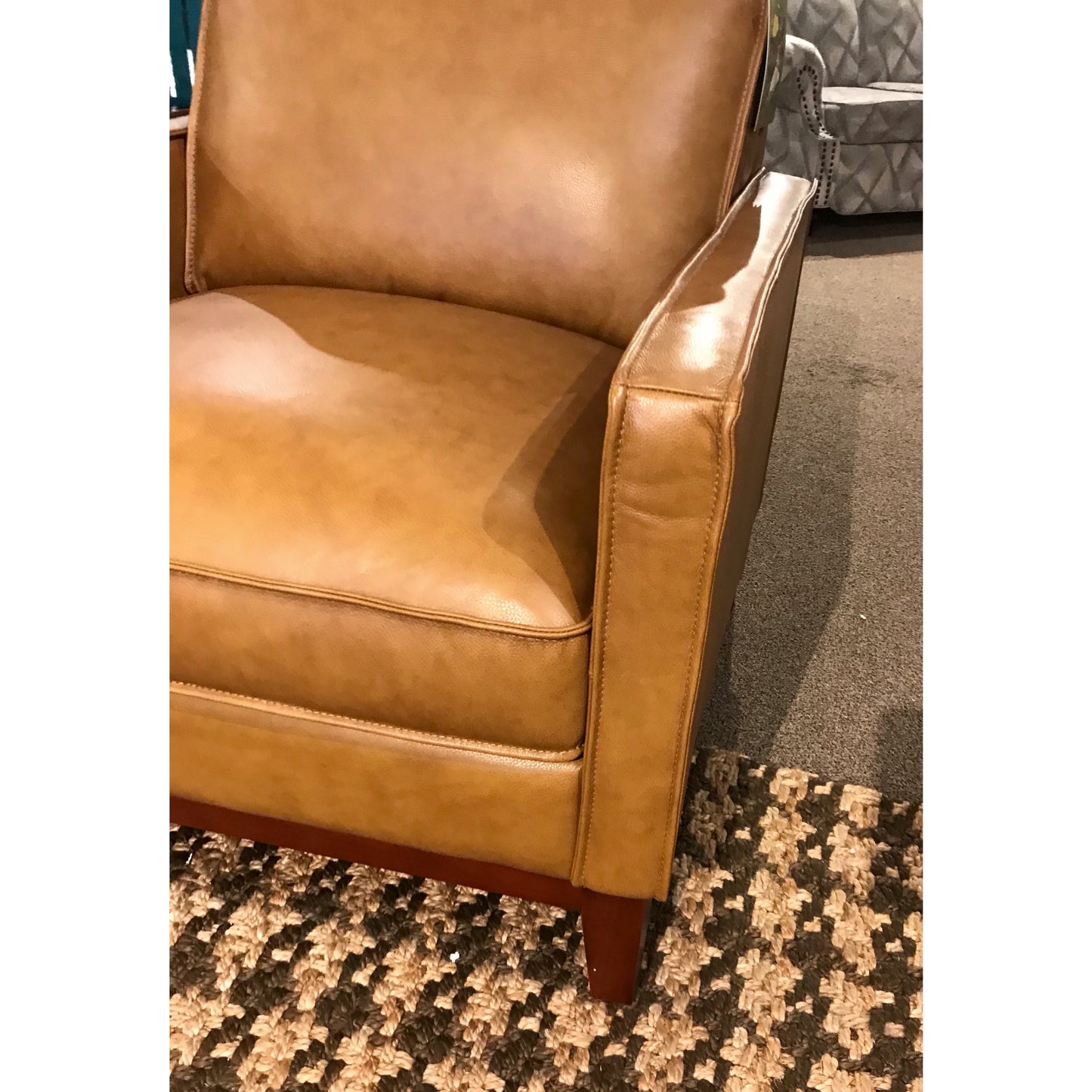 Camel Leather Loveseat