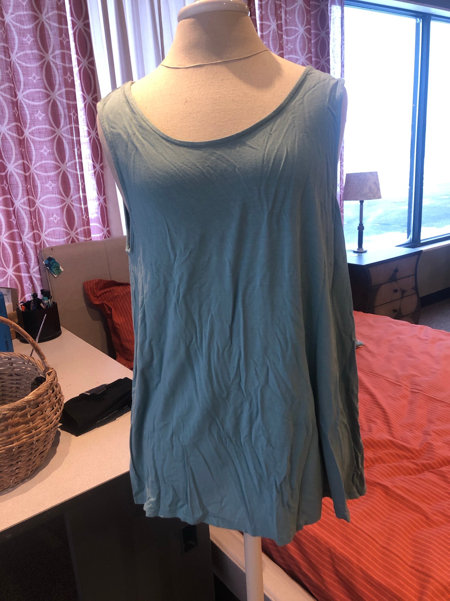 Green tank top