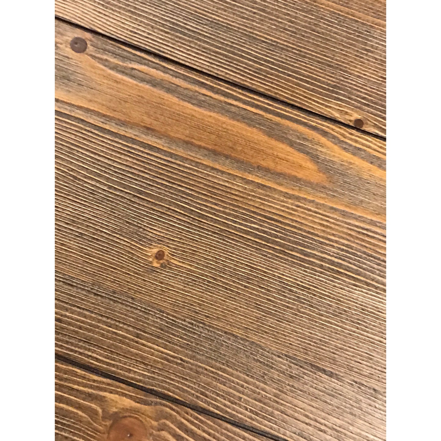 Round Plank Top Accent Table