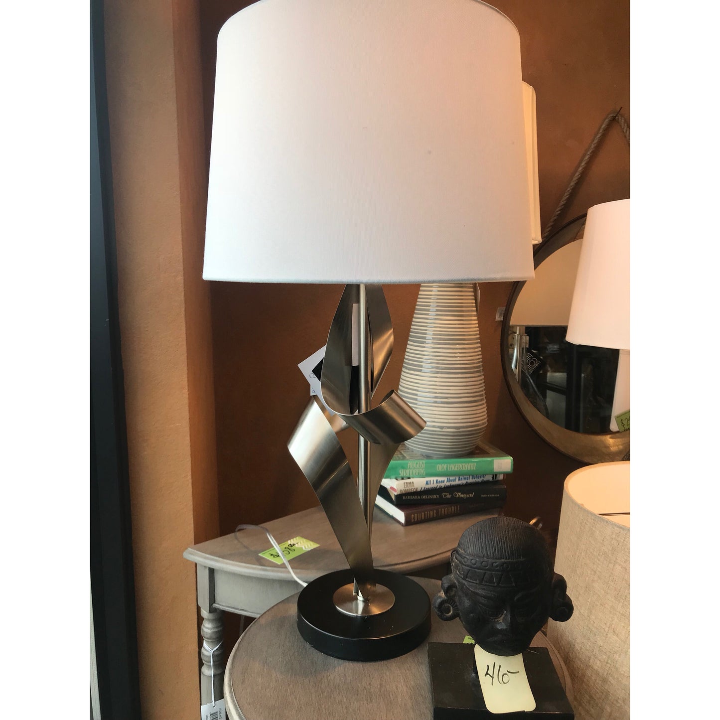 Brushed Nickel Ribbon Lamp