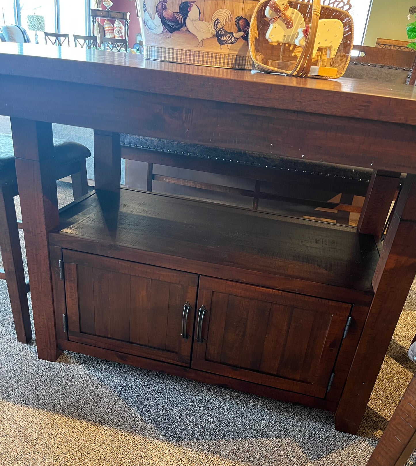 Gathering Table with Bench & 4 Stools