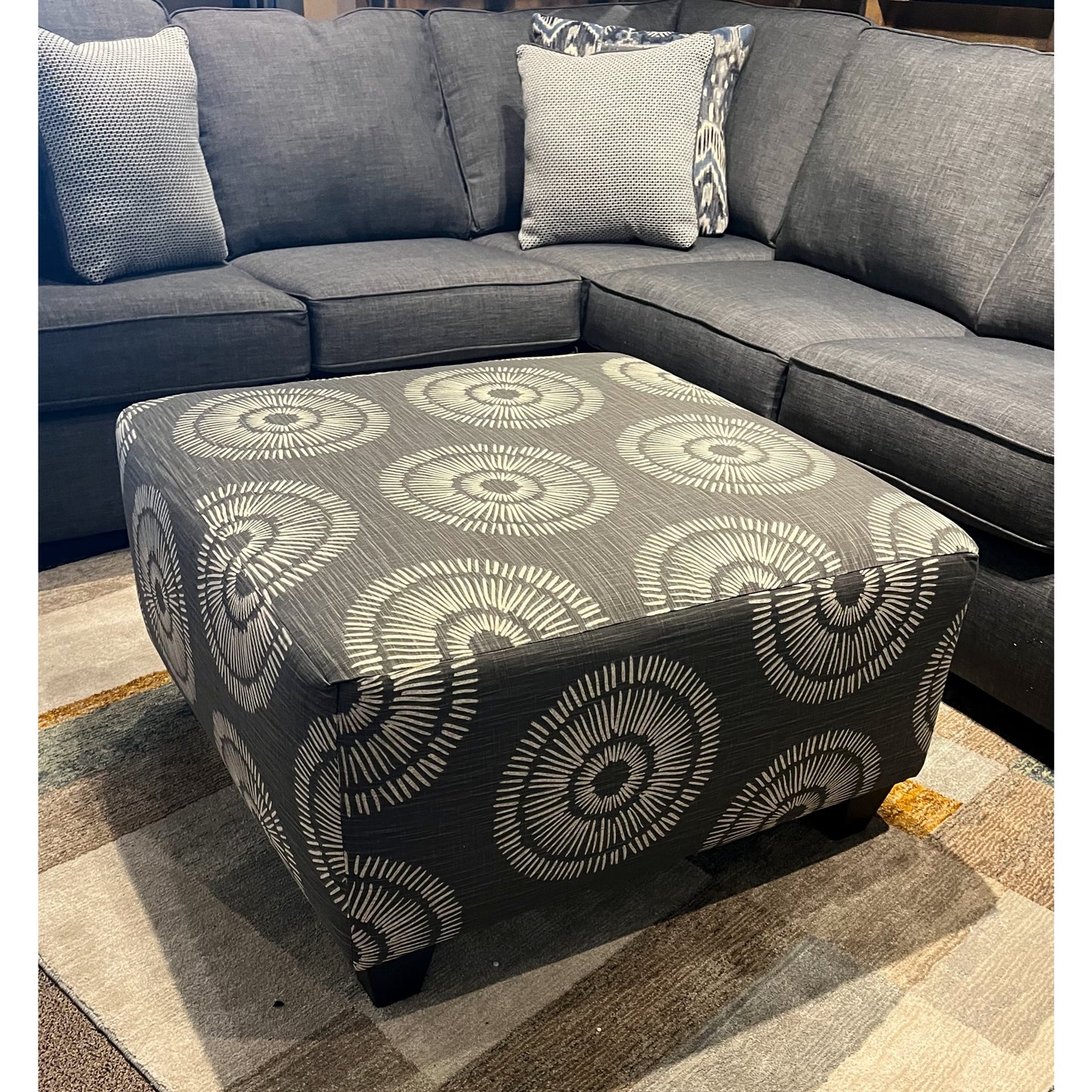 Charcoal Burst Ottoman