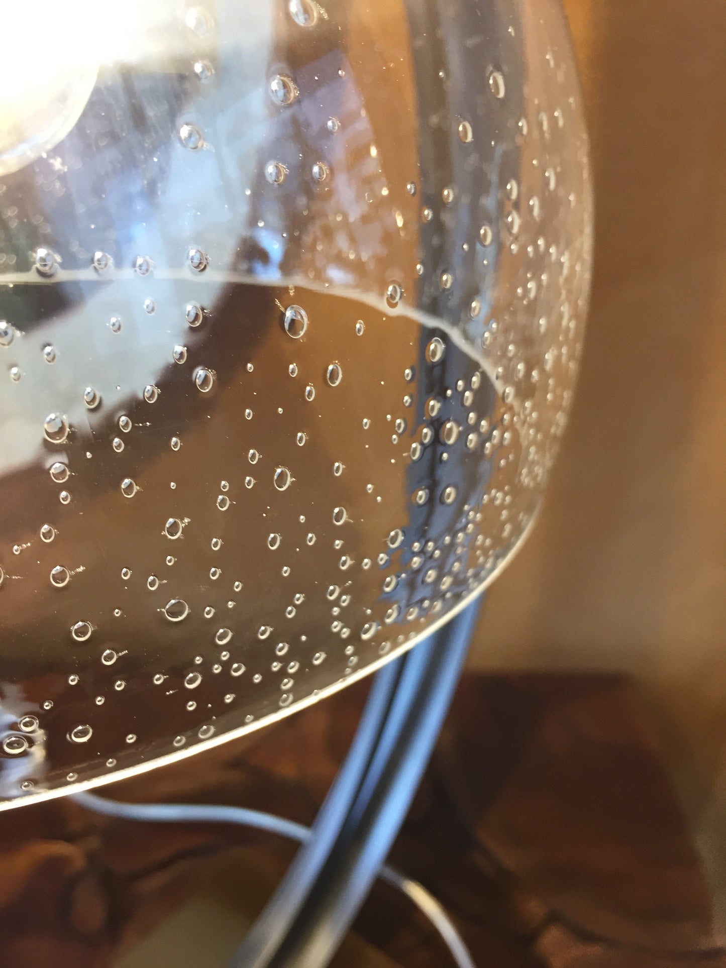 Seeded Glass Accent Lamp