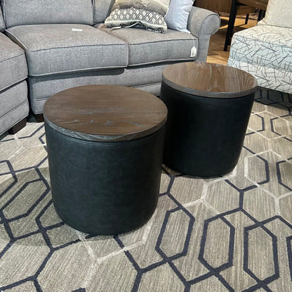Round Storage Ottoman