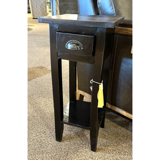 Antique Black End Table