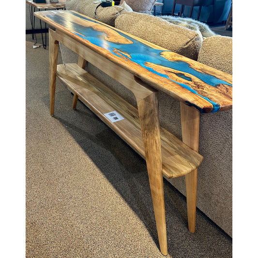 Hand Crafted Wood and Epoxy Table