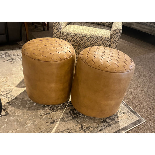 Vegan Leather Pouf