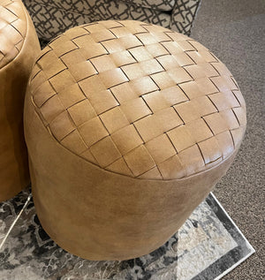 Vegan Leather Pouf