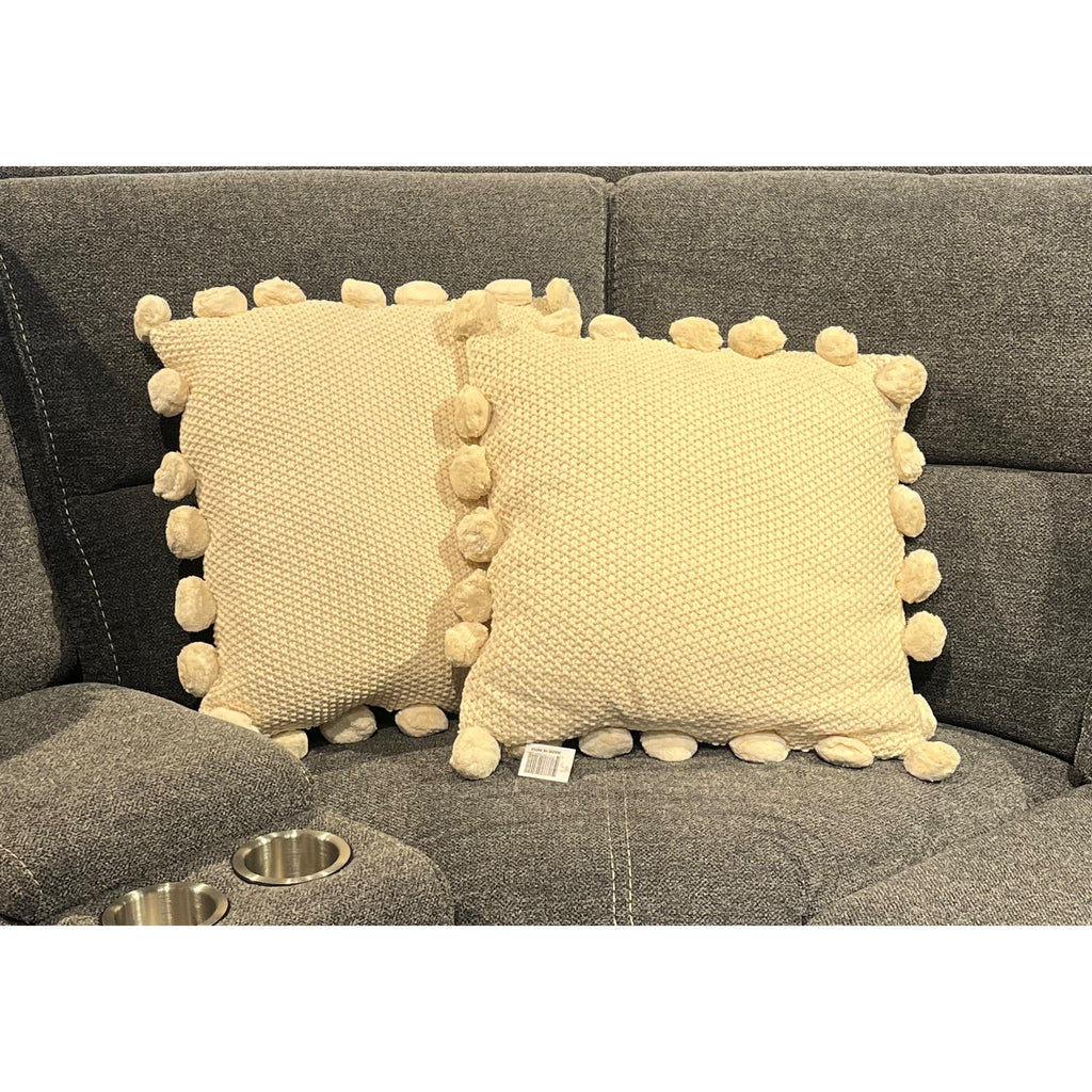 Cream Moss Stitch Knit Pillow