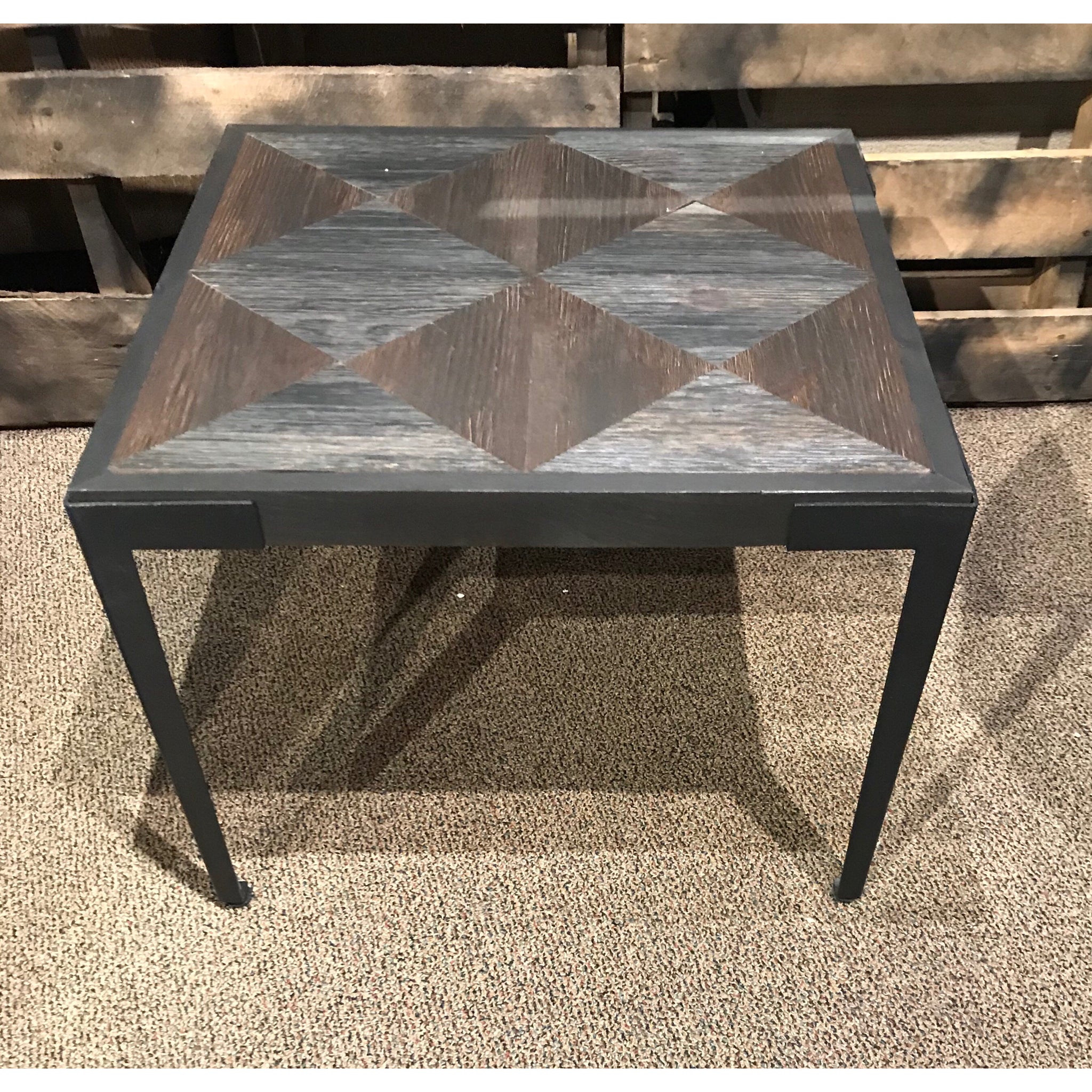 Geometric Top End Table