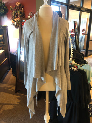 Gray wrap sweater