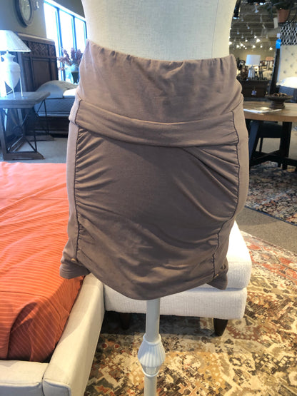 Brown button skirt