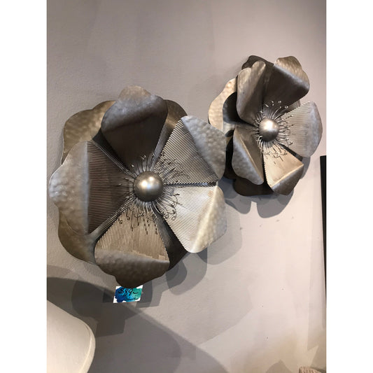 Silver Poppy Wall Decor