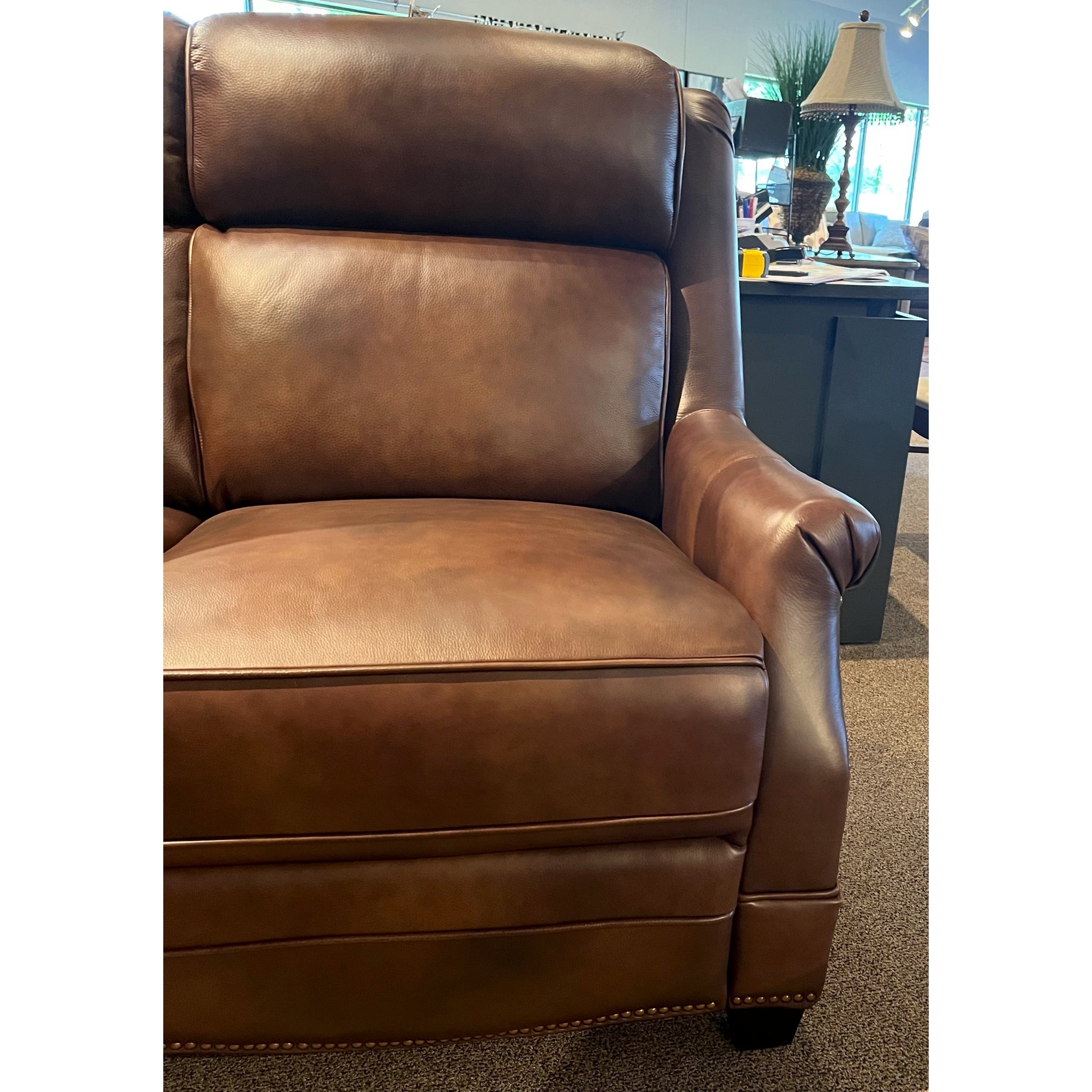 Leather Power Reclining Love Seat