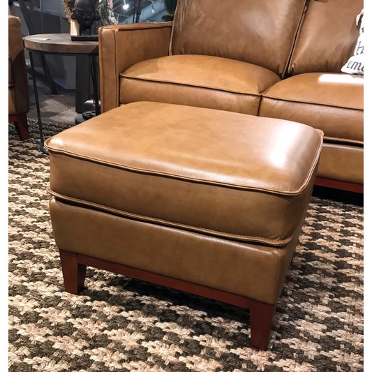Camel Leather Ottoman