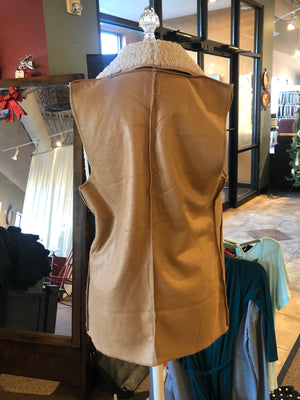 Brown Sherpa vest