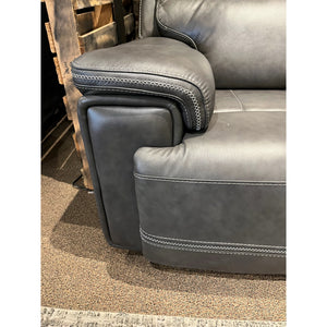 Power Leather Reclining Love Seat