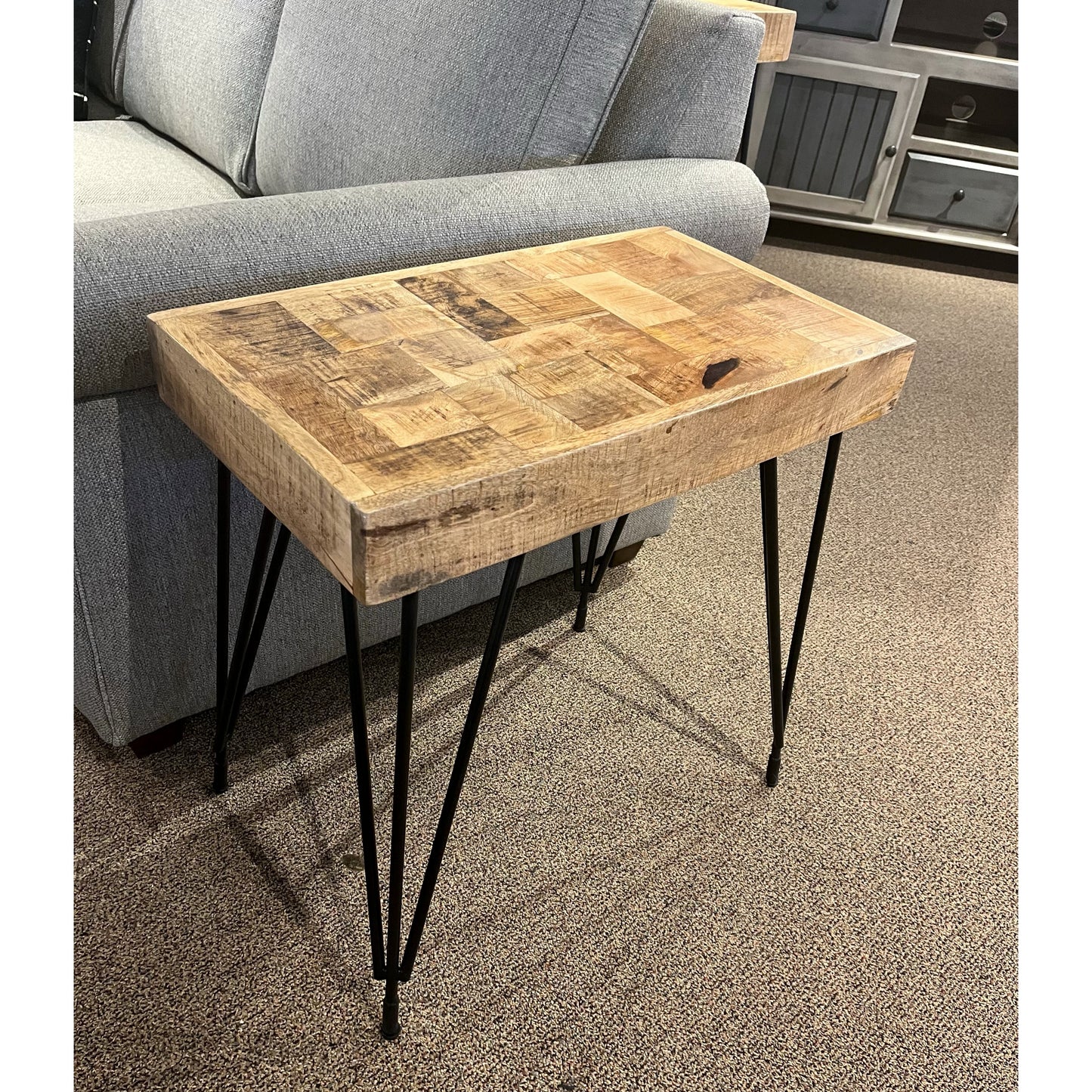 Mosaic Wood Top End Table