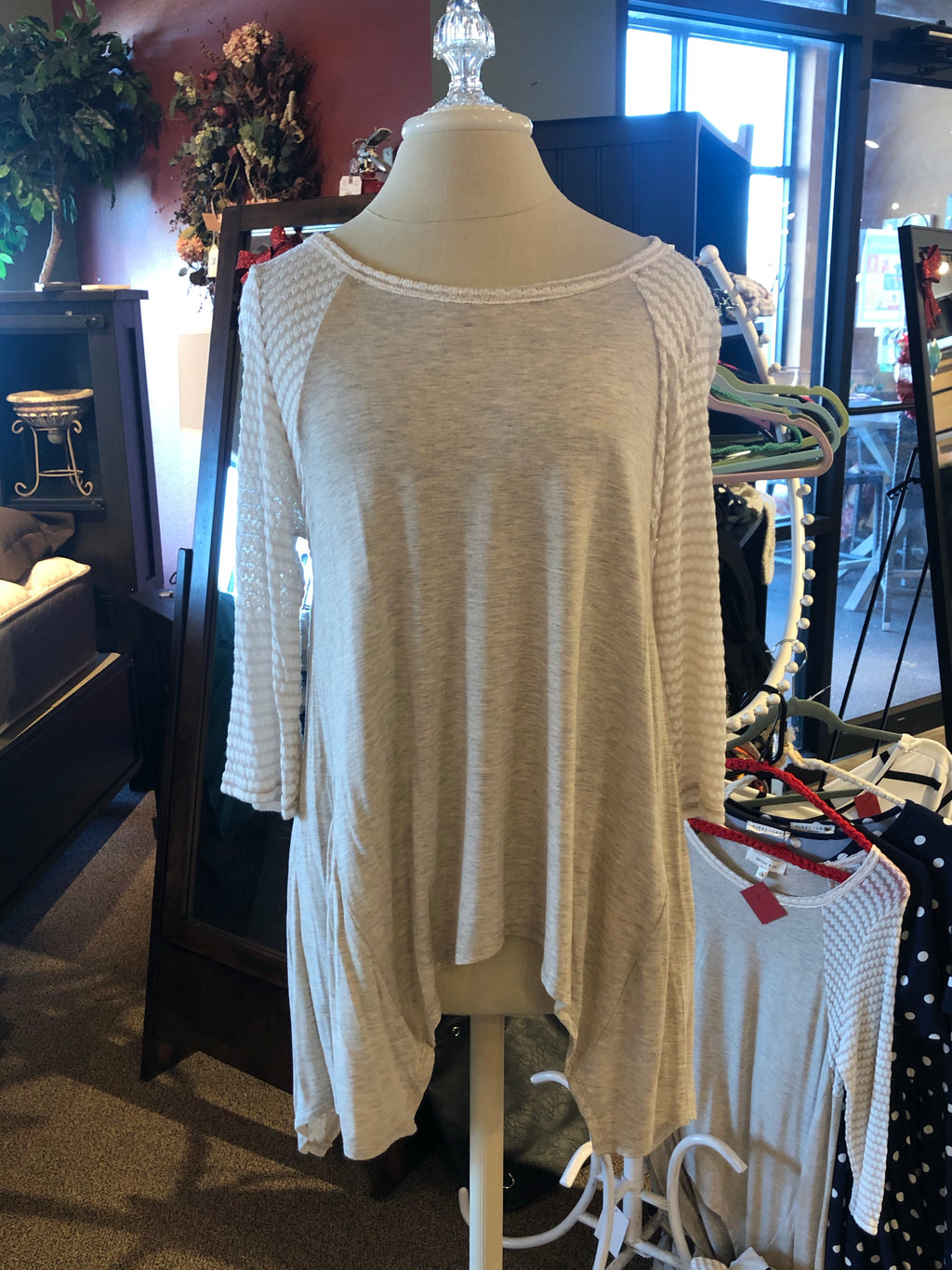 Tan textured long sleeve